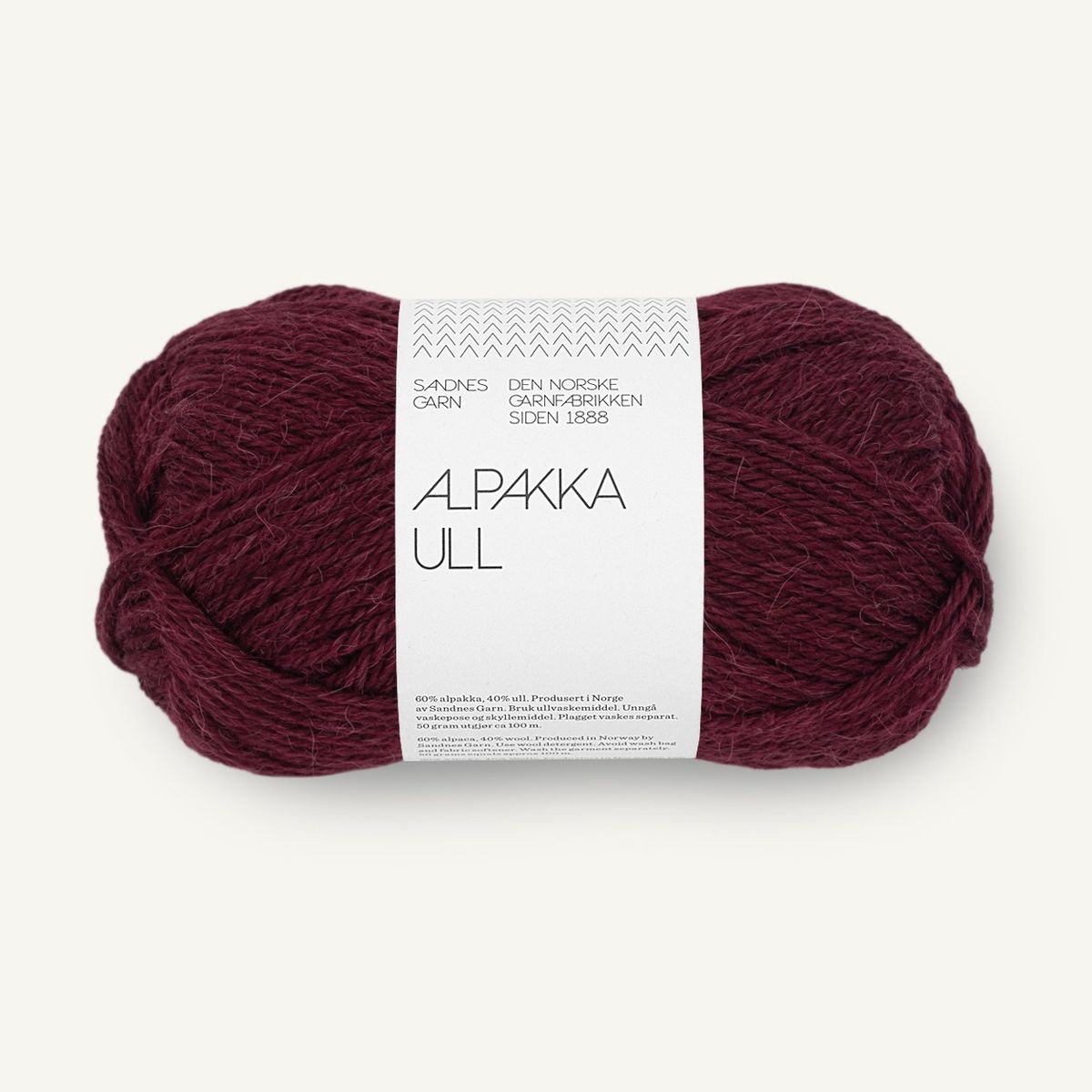 Alpakka Ull - 4372 Dyp Burgunder